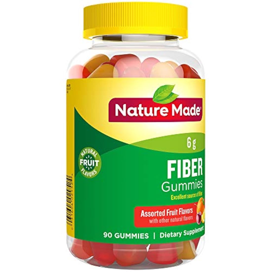 Gomitas de fibra natural para adultos, 90 unidades