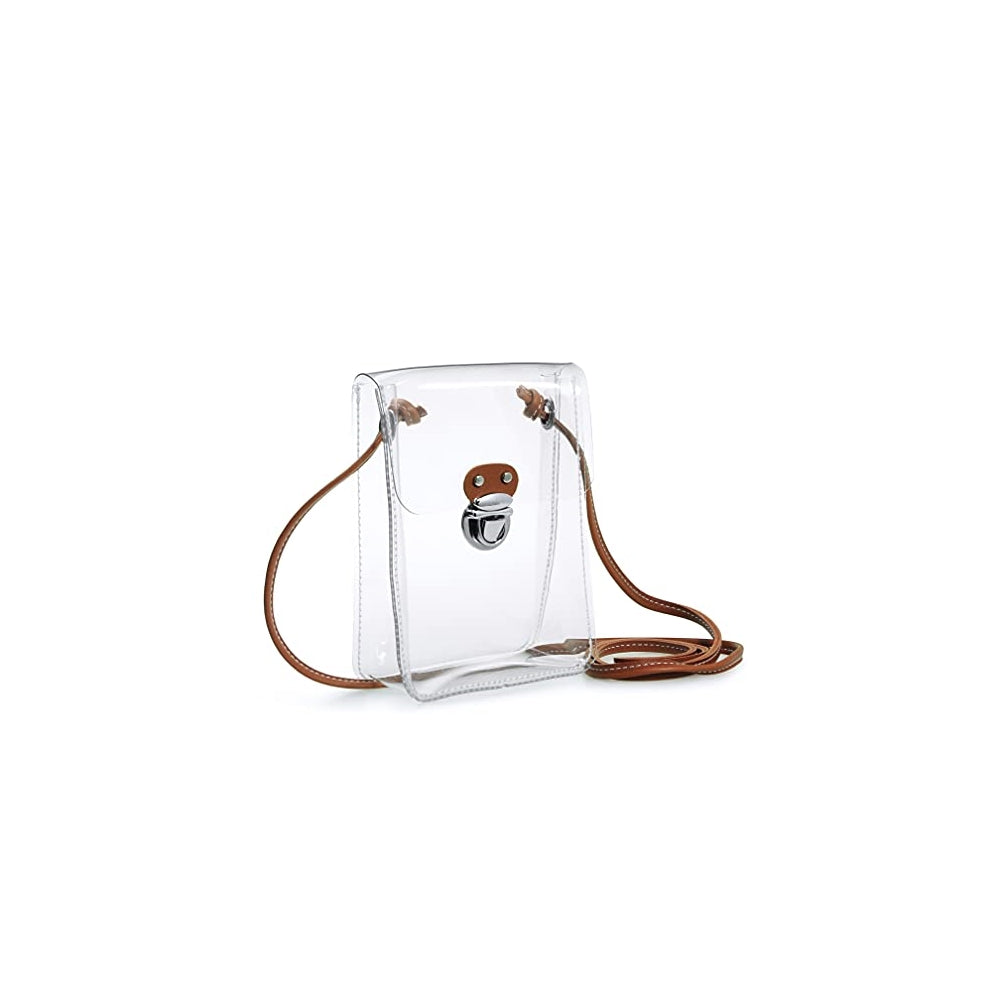 Bolsos cruzado pequeño de PVC transparente para mujer