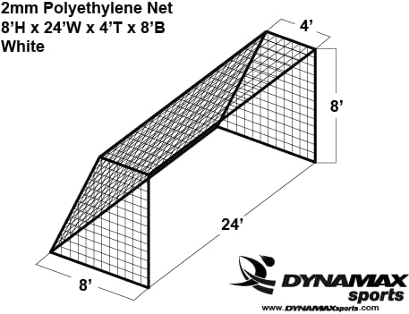 Red para Portería de Fútbol Torneo, 8x24x4x8 Pies