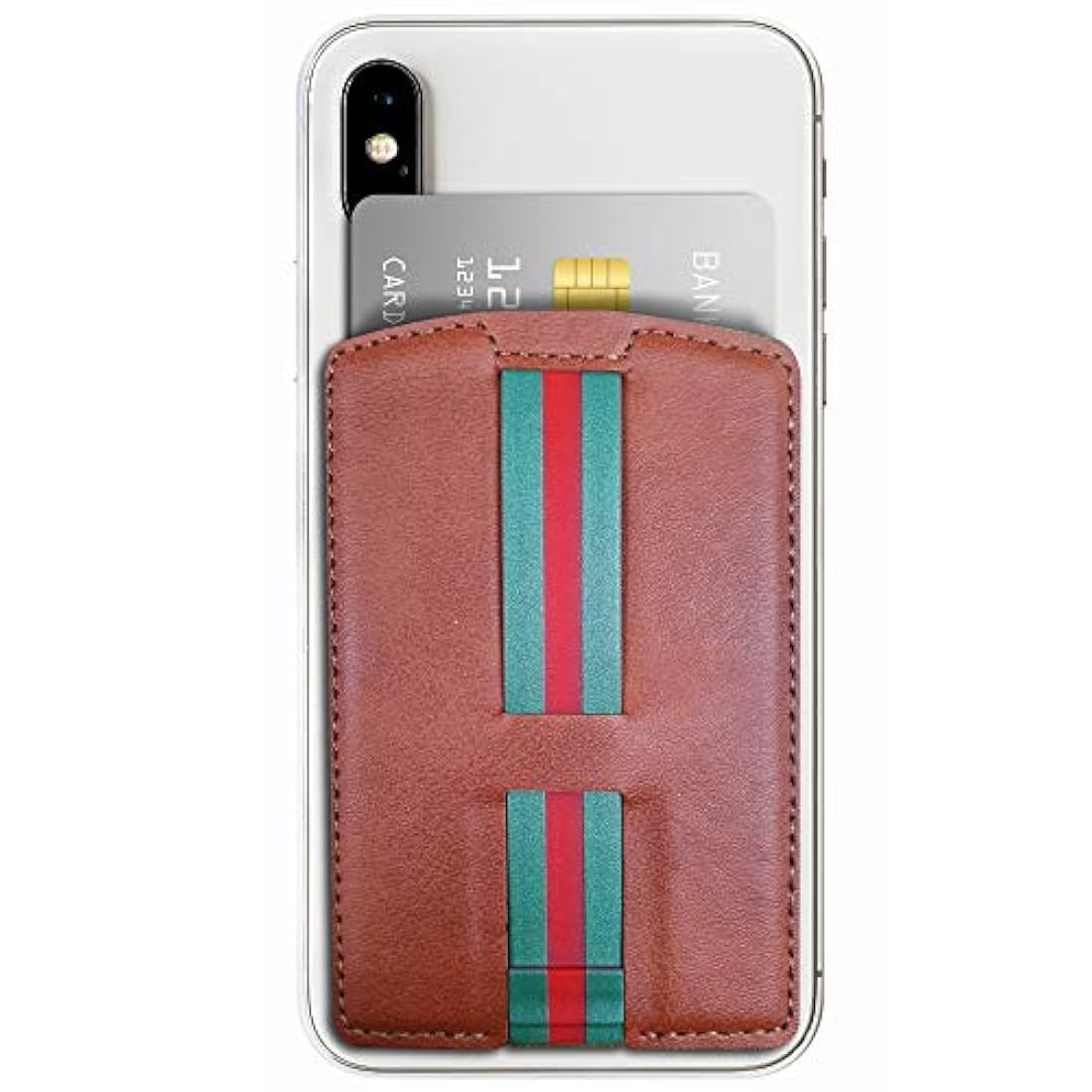 Funda cartera para teléfono 3 en 1 (negra-marrón)