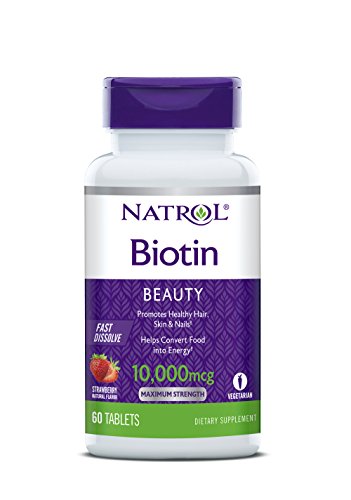 Tabletas de Natrol Biotin Fast Dissolve, sabor a fresa