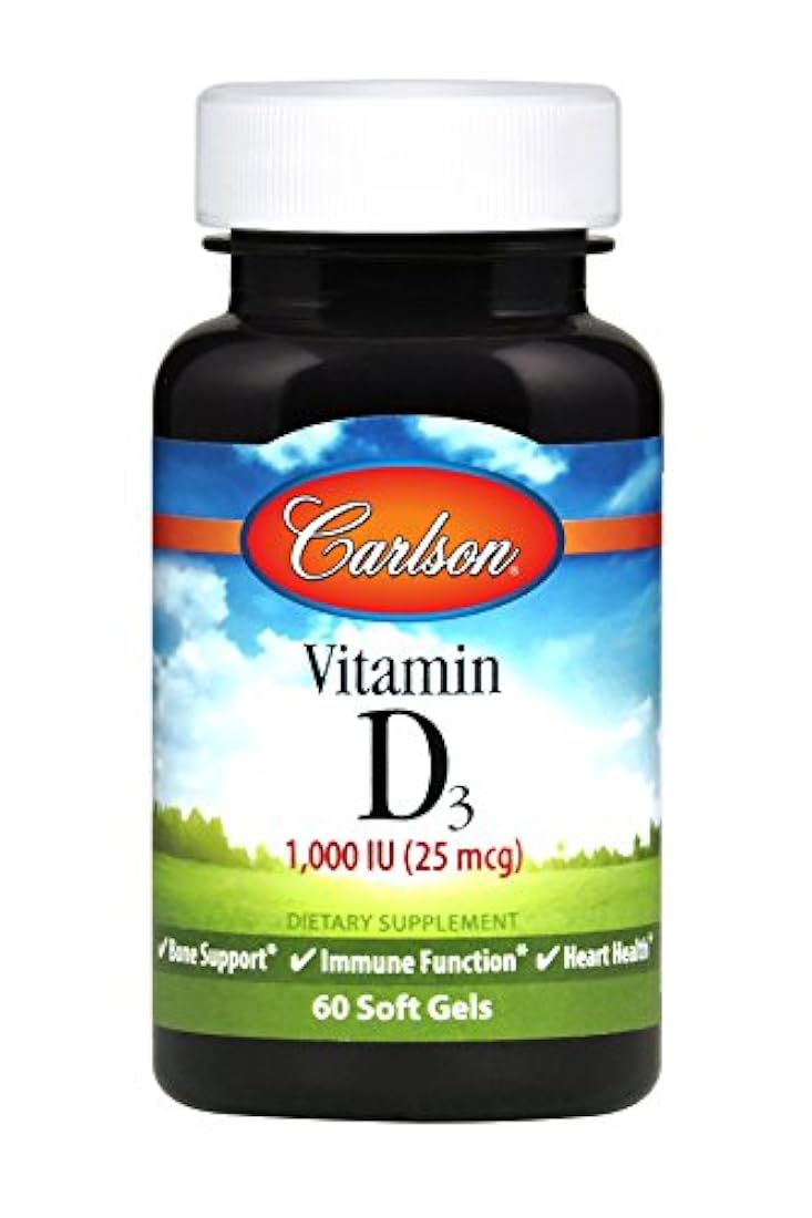 Carlson vitamina D3 1000 IU, salud ósea, 1
