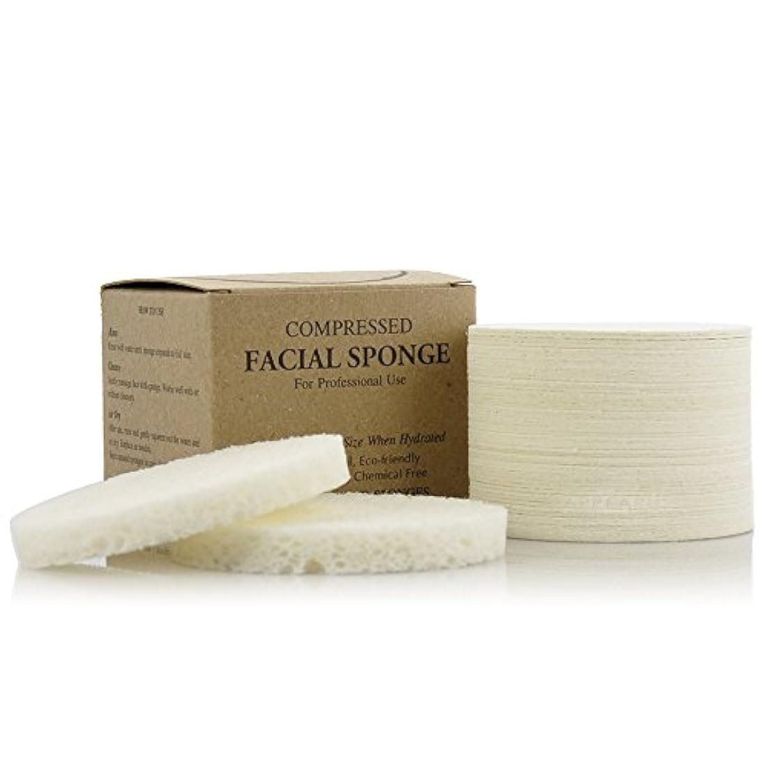 Esponja facial de celulosa natural comprimida APPEARUS