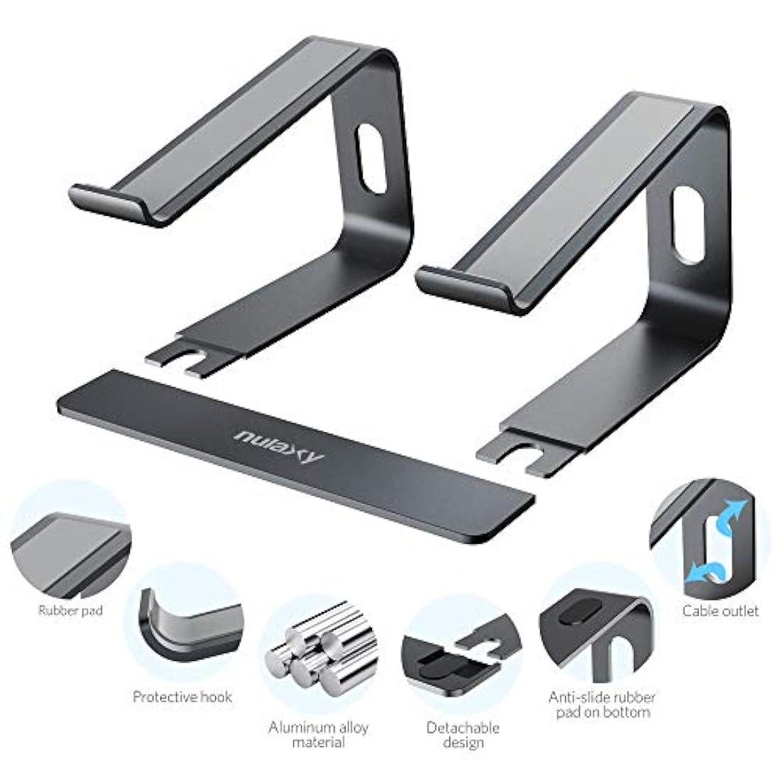 Soporte ergonómico de aluminio para ordenador portátil Nulax