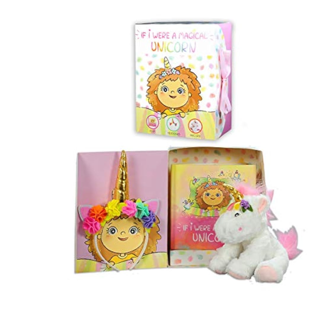 Unicornio Set de Regalo - Incluye Libro, Peluche