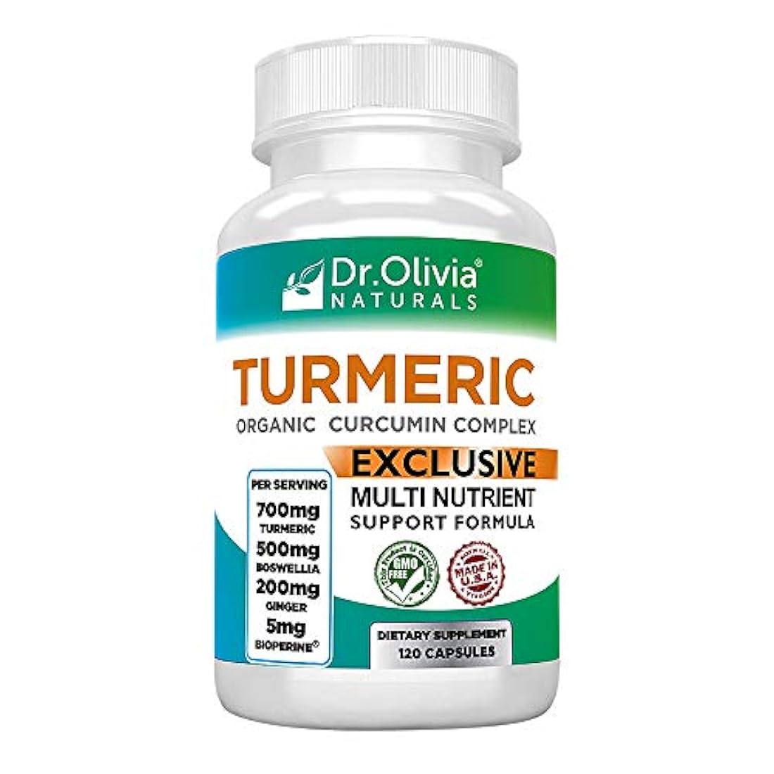Suplemento orgánico de cúrcuma con curcumina