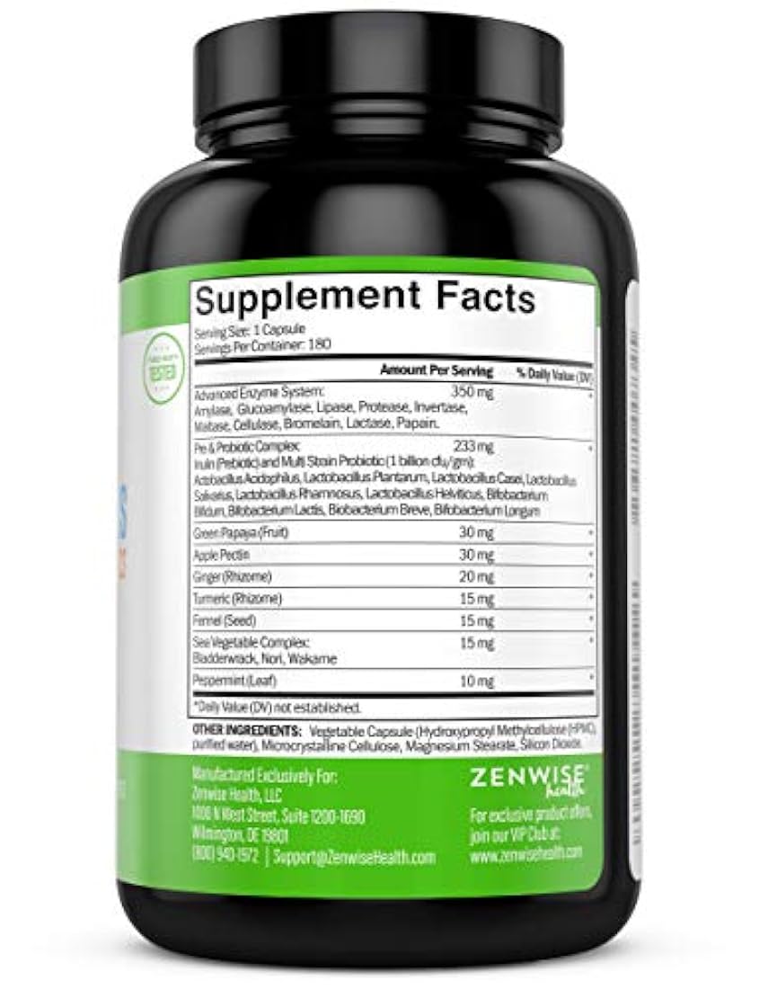 Enzimas digestivas más prebióticos y probióticos