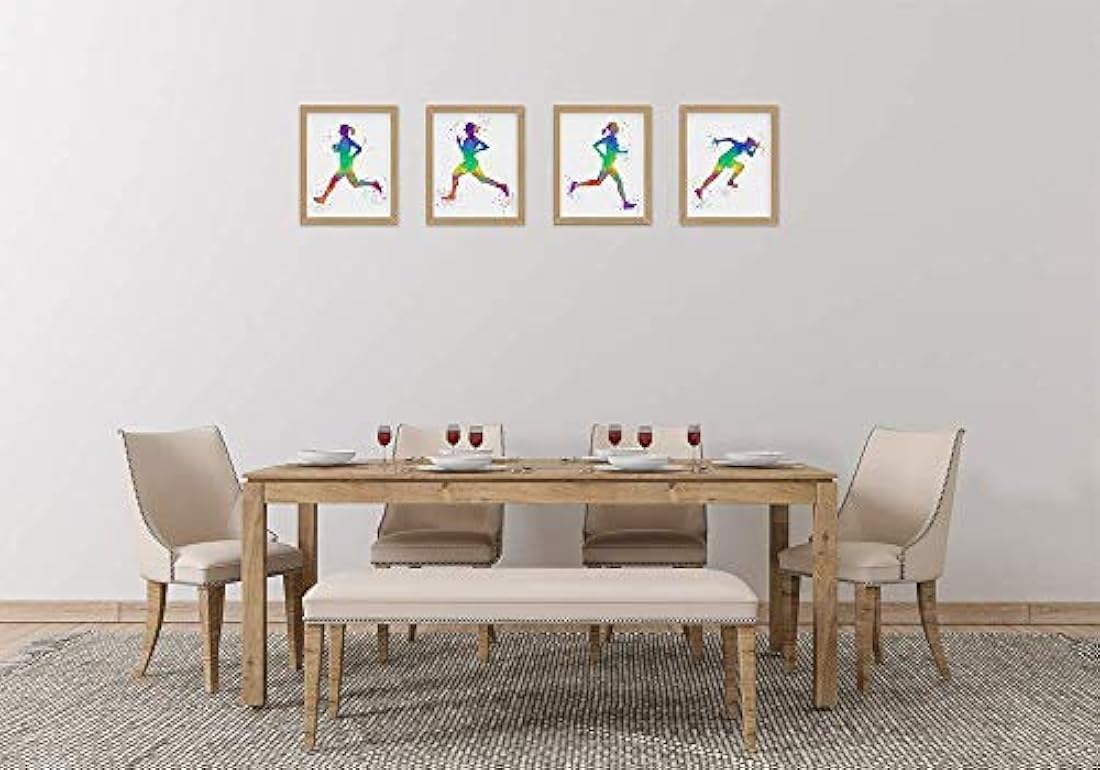 4 impresiones decorativas para pared sin marco