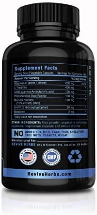 Suplemento Gaba L-Theanine Sueño la relajación 60 vegetales