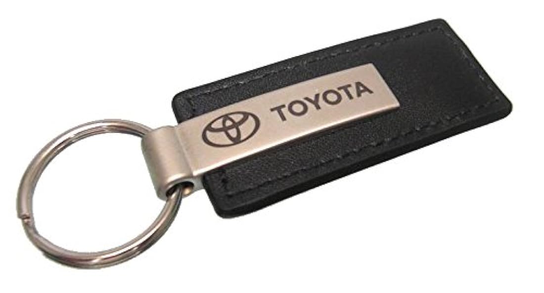 Llavero de piel negra para Toyota