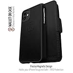 Funda con tapa para iPhone 11, 2 en 1 Negro