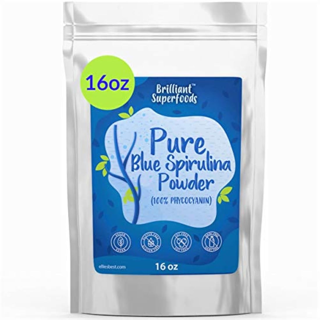 Blue Spirulina Powder - Bulk 1lb Suplemento de superalimento