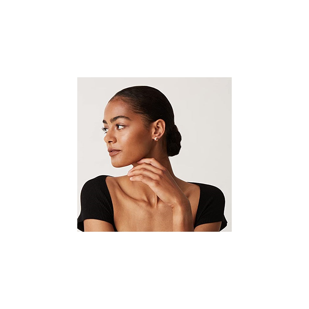 Aretes de plata con diseño de aro ultra grueso para mujer