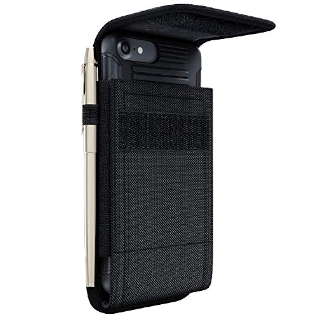 Bomea -Funda de nailon para iPhone 8, 6, 6S y 7,color negro