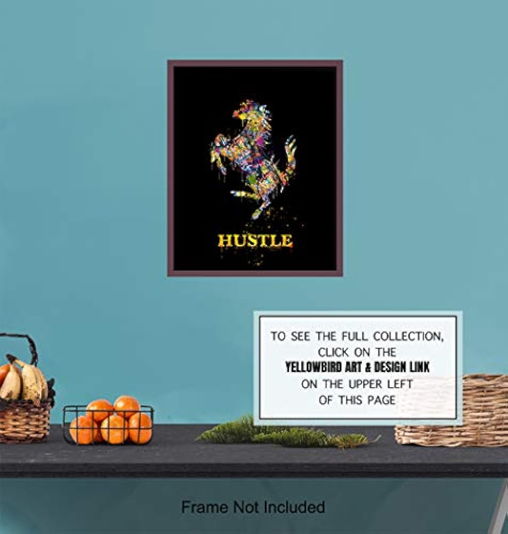 Arte de pared motivacional de Ferrari póster de decoración para el hogar o la oficina impresión decoraciones de habitaciones únicas o regalo para emprendedores líderes de equipo gerentes foto de 8 x 10 sin marco