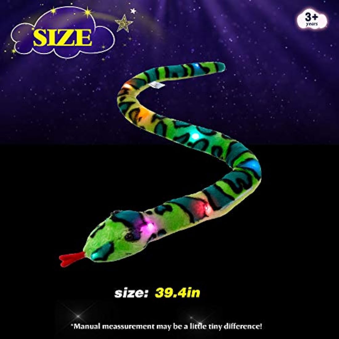 Peluches animal de peluches realista de serpiente 39.4