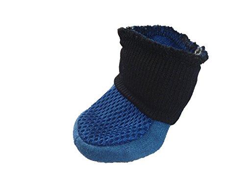 Botas para perro protectoras de patas, conjunto de 4 suaves suelas transpirables y antideslizantes, vienen en 5 tamaños, Azul