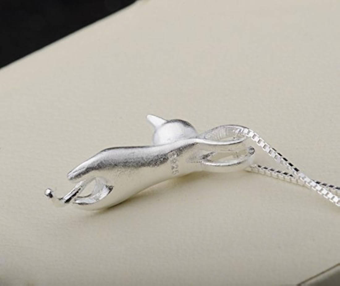 S.Leaf, Collar colgante de gato en plata esterlina sólida