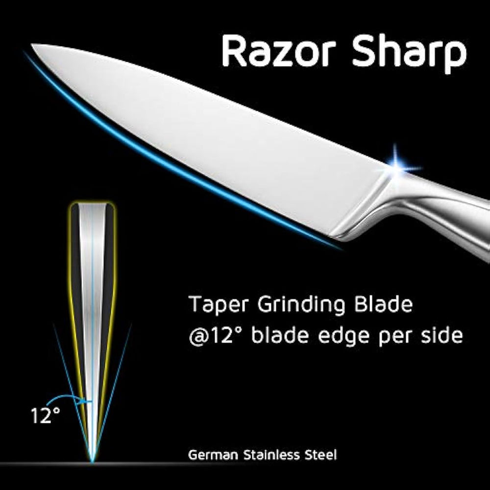 Juego de 5 cuchillos de cocina WELLSTAR, cuchilla afilada