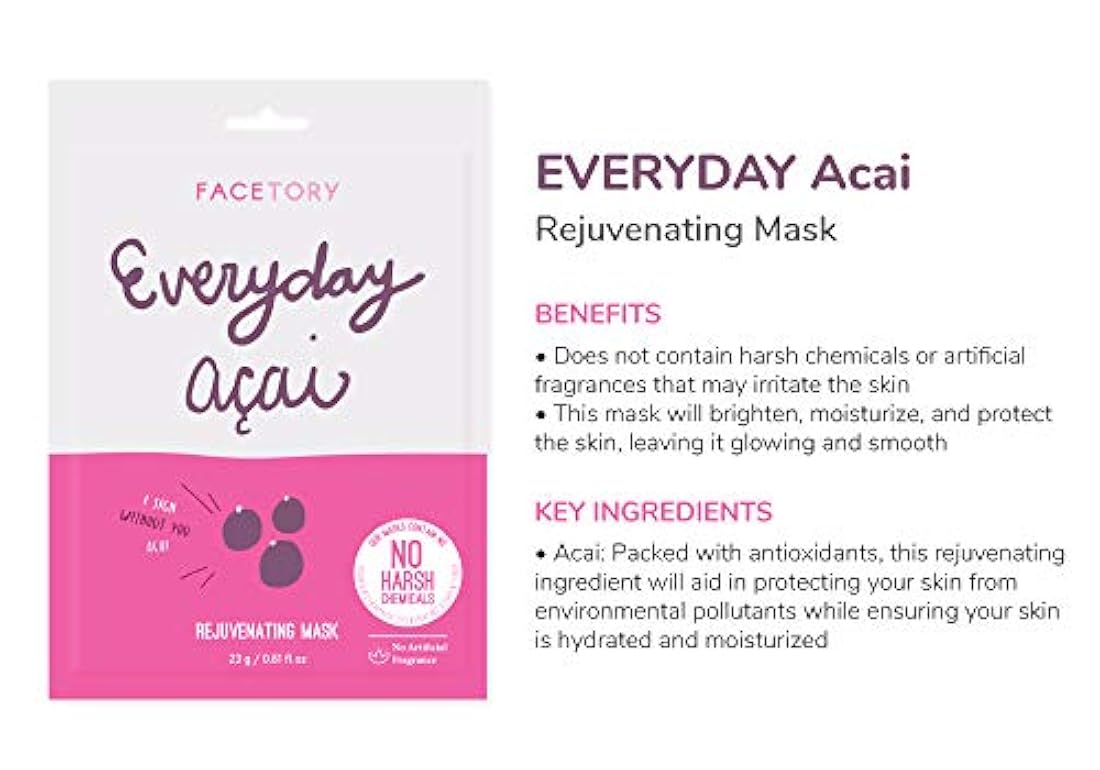 Everyday Juego de 8 máscaras de hoja–Revitalizante