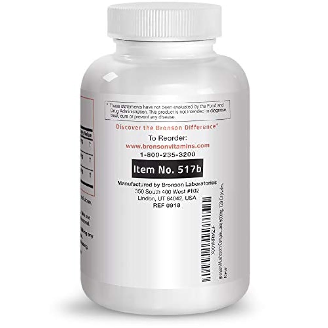 Bronson seta complejo, Maitake-Reishi - Shitake 600 mg, 120