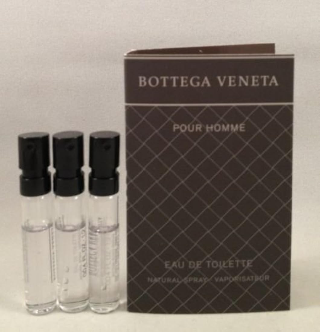 3 Bottega Veneta pour Homme Edt .04 oz/0 fl oz cada Spray muestra Vial montón de viaje