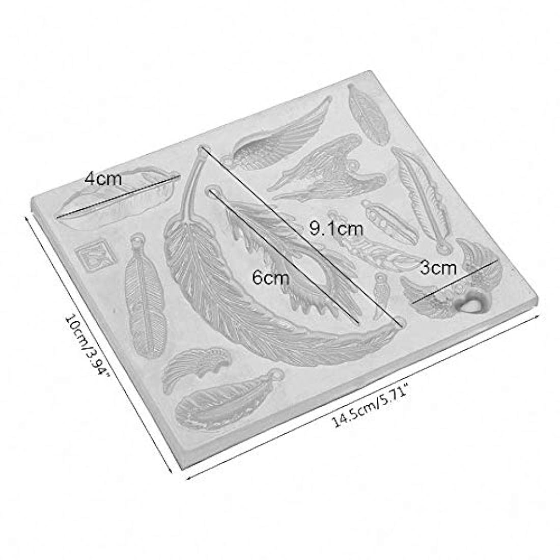 Juego de 120 moldes de silicona con diseño de pavo real