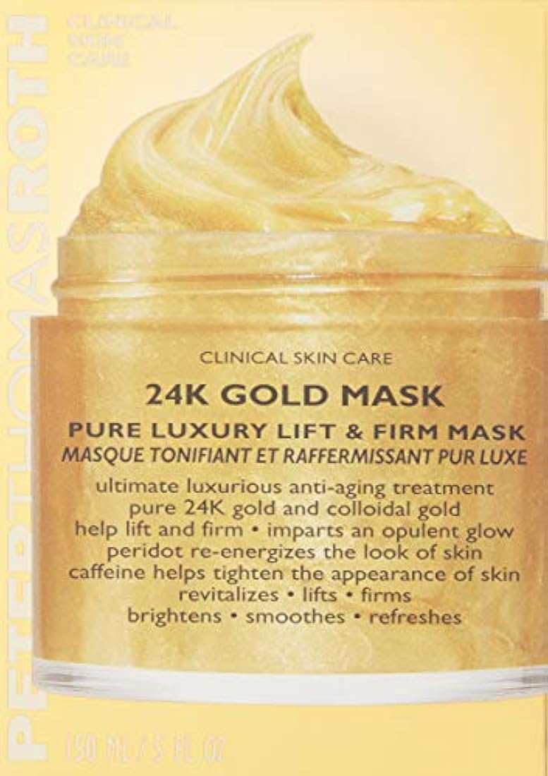 Máscara de oro de 24 K puro de lujo que levanta y reafirma