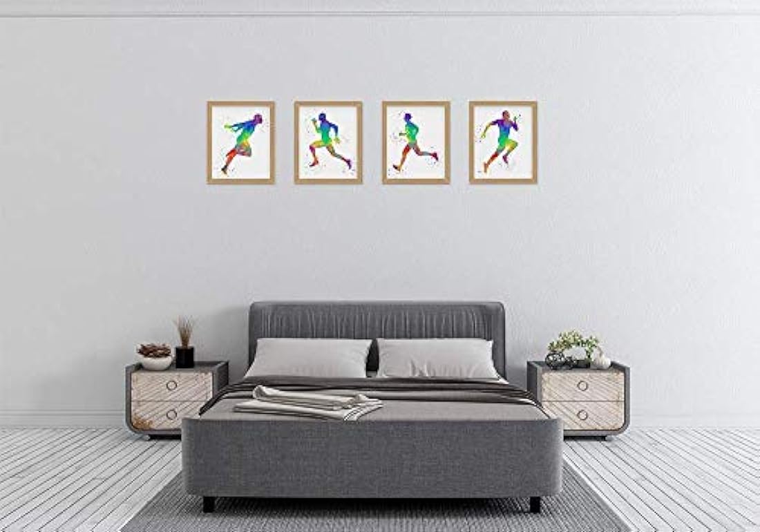 4 impresiones sin marco, fondo blanco decoración para pared