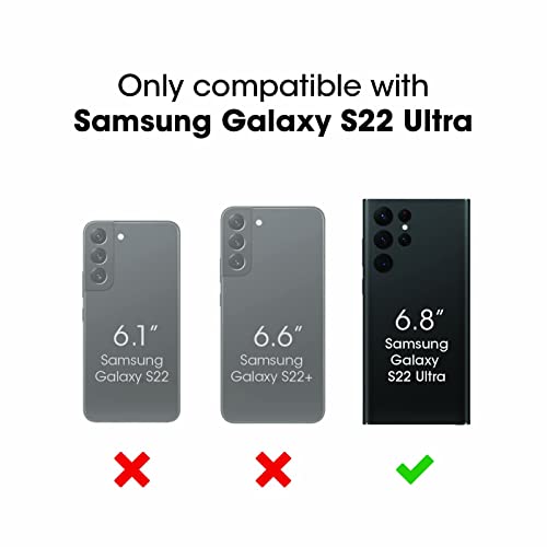 OTTERBOX Symmetry Clear Series - Funda para Galaxy S22 Ultra - Stardust (Silver Flake)