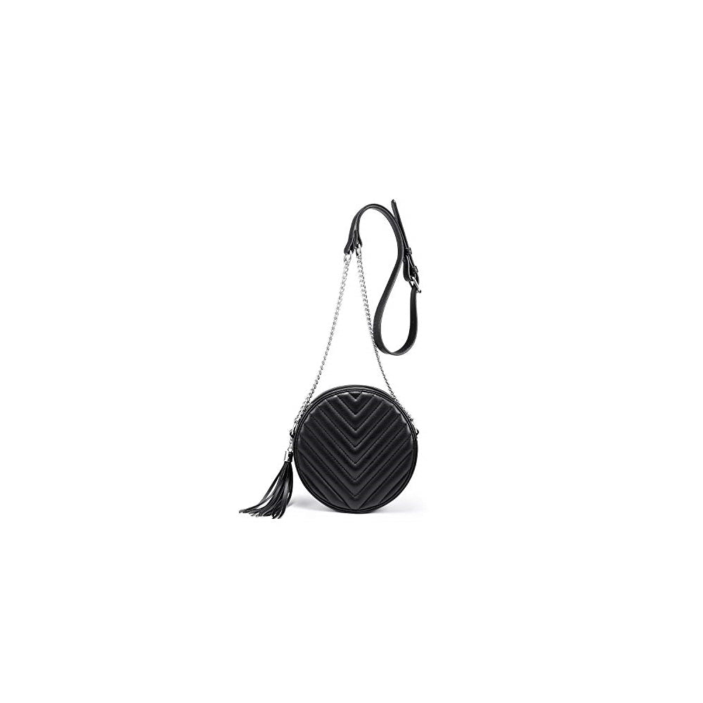 Bolsos cruzados para mujer bolso redondo acolchado