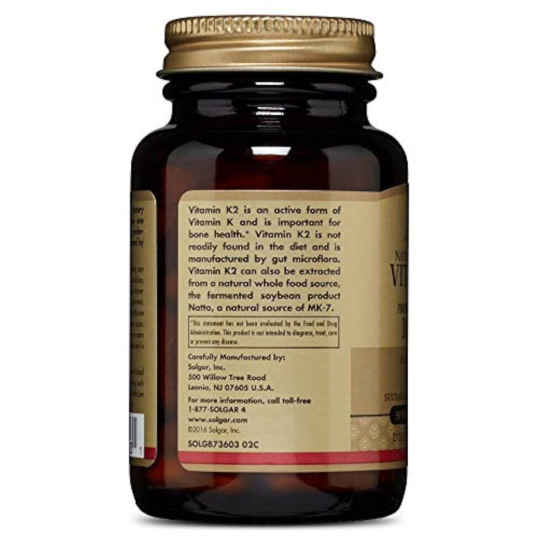 Vitamina K2 natural Solgar