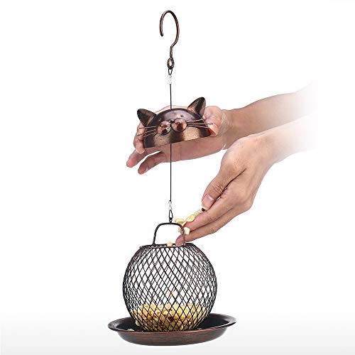 Comedero exterior para pájaros silvestres, Marrón Samhe