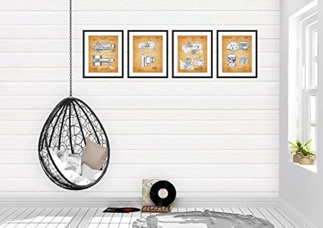 Impresiones de arte de pared de patente de tractores