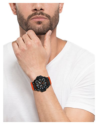 reloj para hombre de resina y acero inoxidable de cuarzo