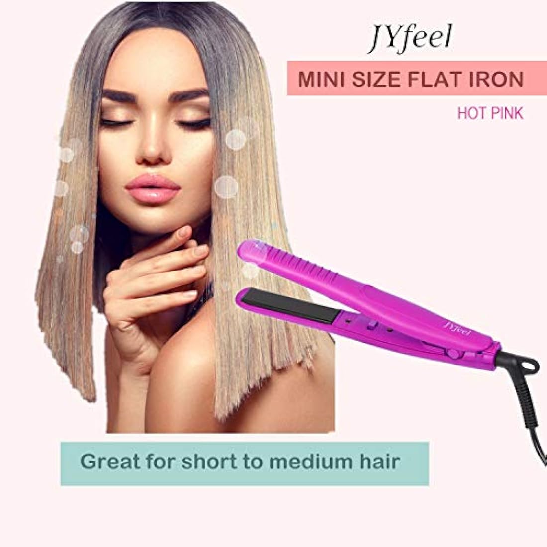 JYfeel Mini plancha plana de viaje de 2/3 pulgadas