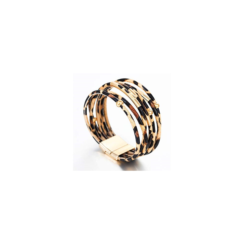 Pulseras y tobilleras de cuero para mujer