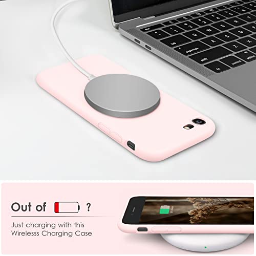 DTTOCASE - Funda para iPhone SE 2022/2020, iPhone 8, iPhone 7, funda de silicona líquida para iPhone SE 8 7 de 4.7 pulgadas, funda protectora suave y sedosa colorida para niñas y mujeres, hielo rosa