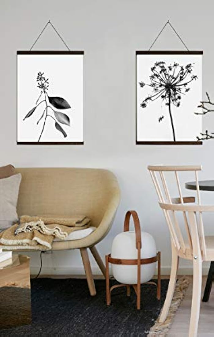 Marco magnético para colgar pósteres, de madera, ligero,