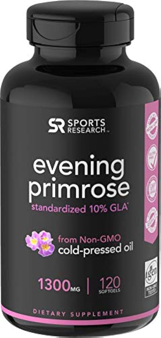 Sports Research - Aceite esencial de onagra 120 cápsulas