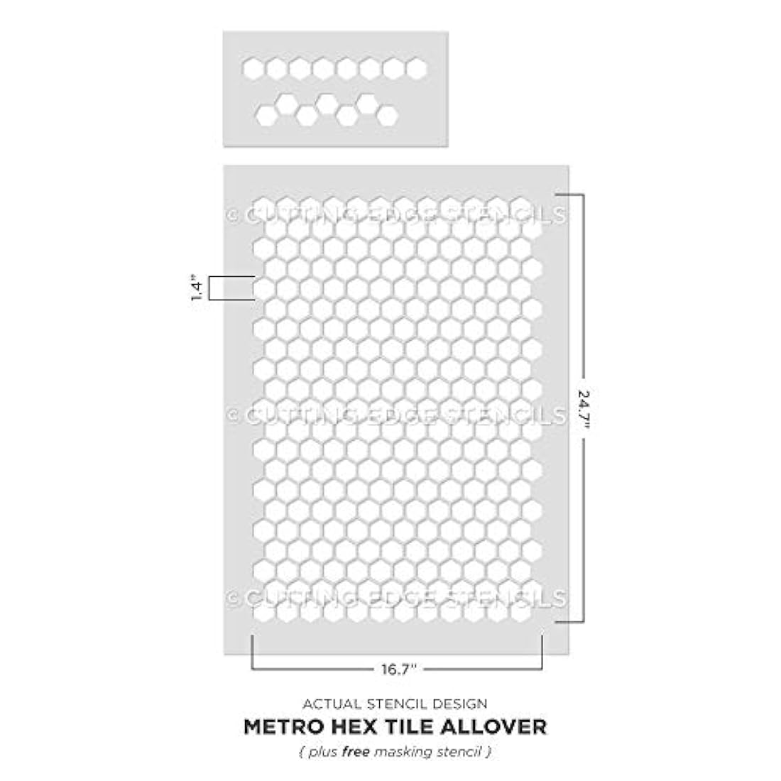 Plantilla hexagonal de panal de abeja para bricolaje