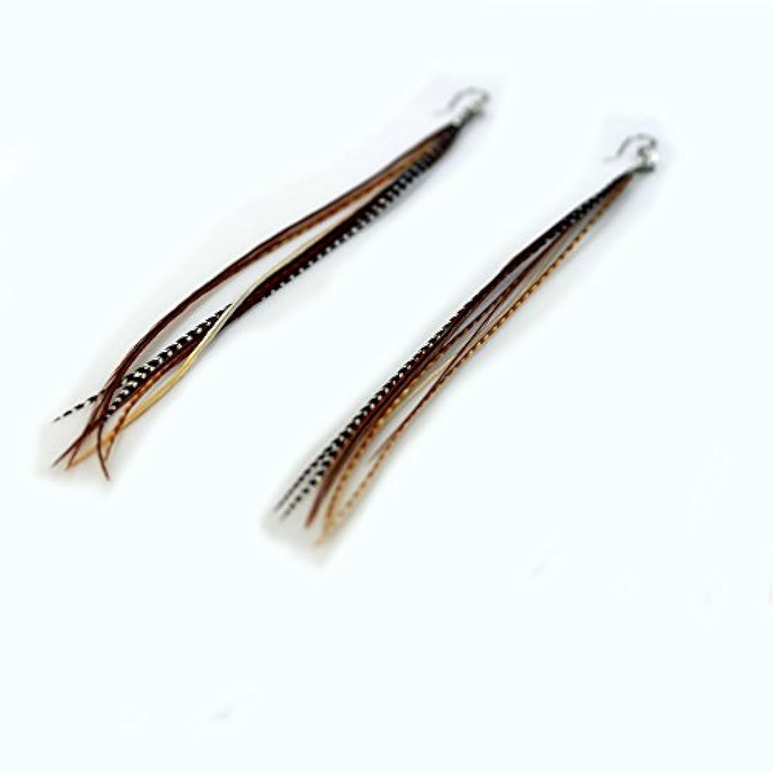 Arete auténtica hechos con plumas de Gallo