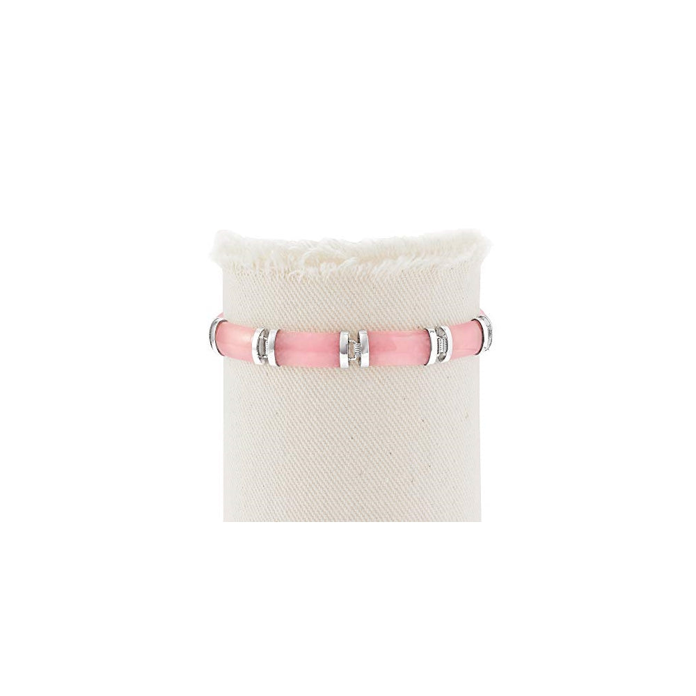 Pulseras y tobilleras de la buena fortuna de jade en plata