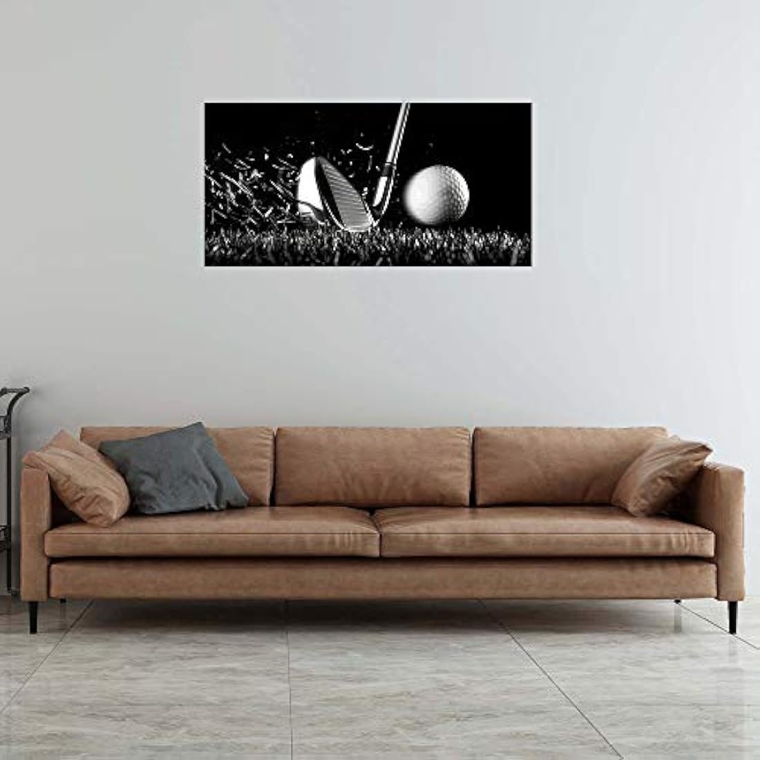 cuadro 1 pieza con impresión en lienzo color blanco