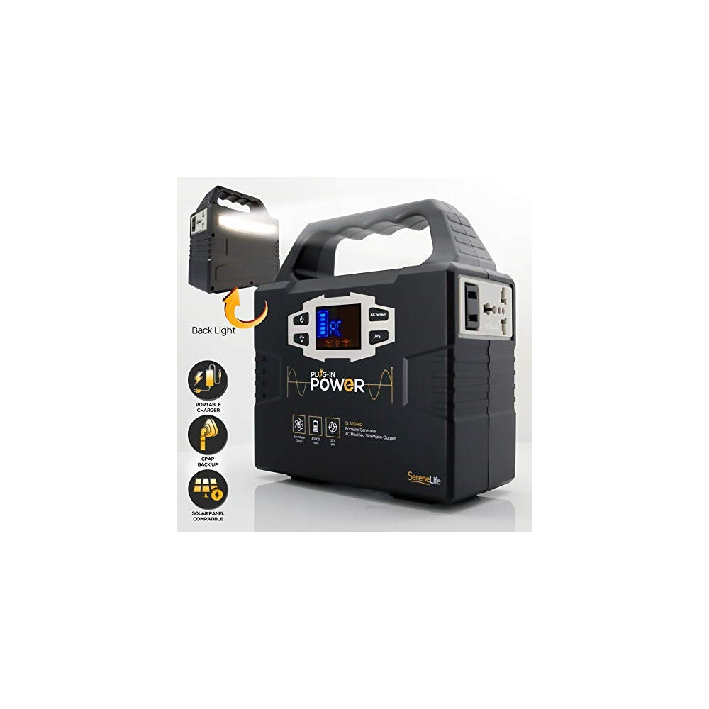 Generador portátil de energía de 150 Wh SERENELIFE SLSPGN10