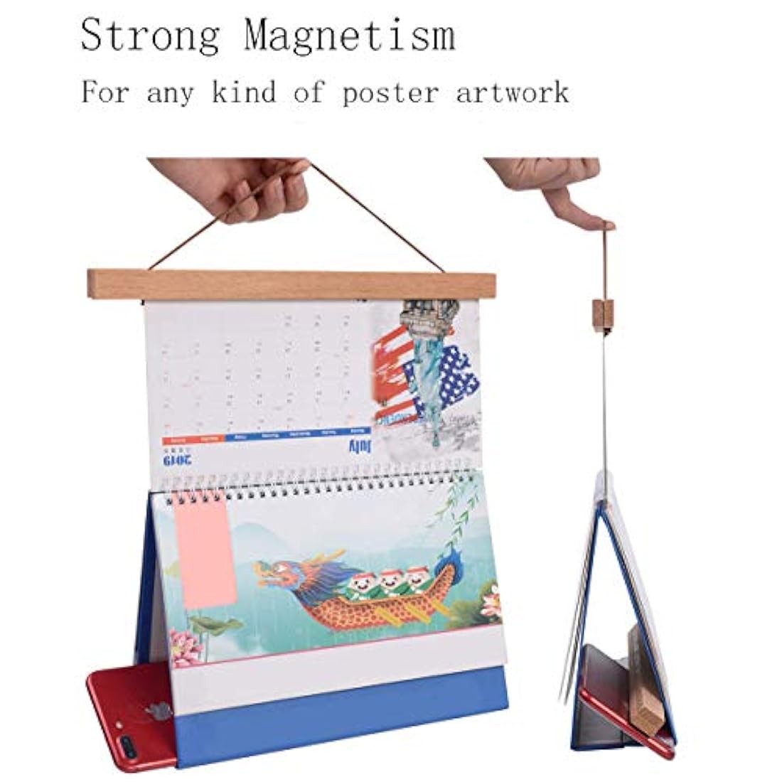 Ywlake Colgador magnético para póster de madera diseño