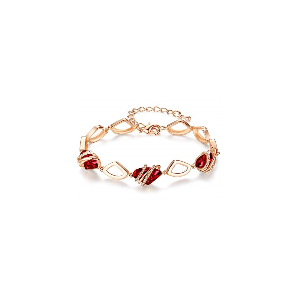 Pulseras y tobilleras de eslabones con cristales