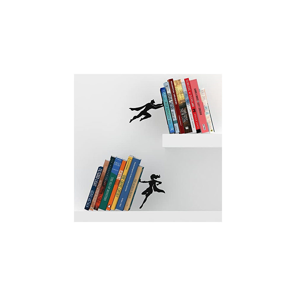 Sujetalibros de metal ocultos resistentes para estanterías