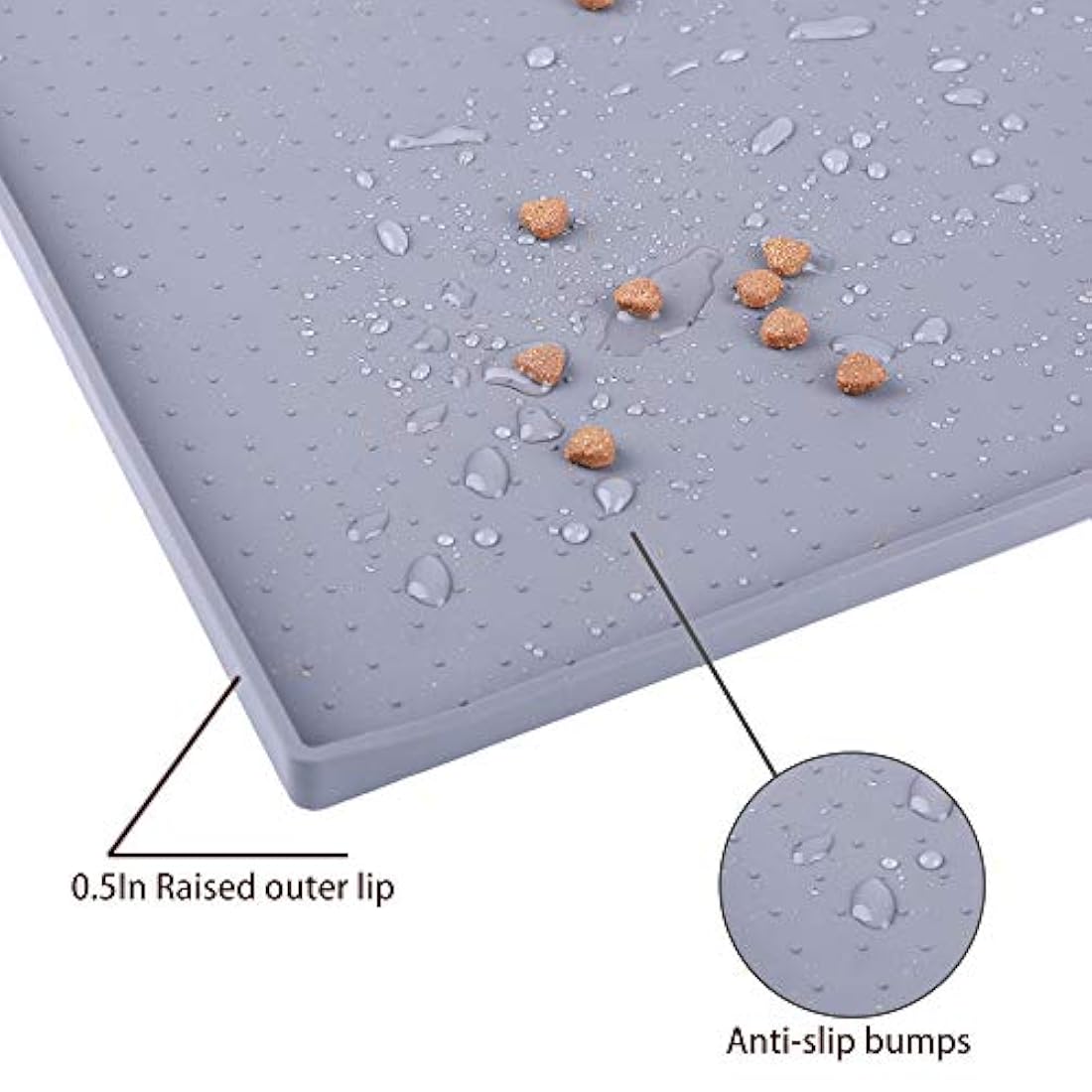 Alfombra antideslizante para los comederos de las mascotas