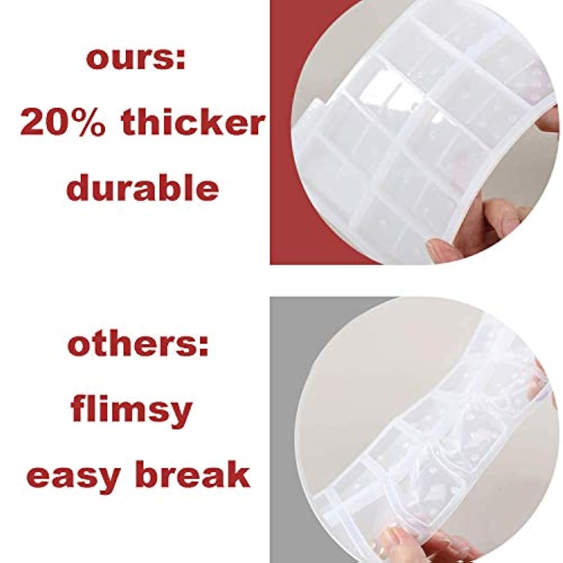 Moldes de resina Domino, 20% más gruesos Domino doble seis